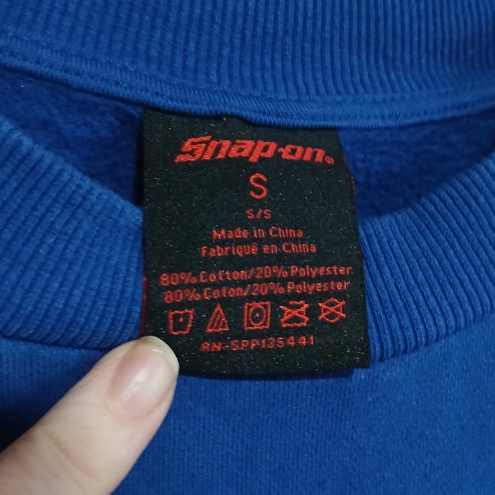 Vintage Snap-on Tools Sweatshirt Men’s Sm Blue Embroidered Crewneck Y2K - Picture 3 of 5
